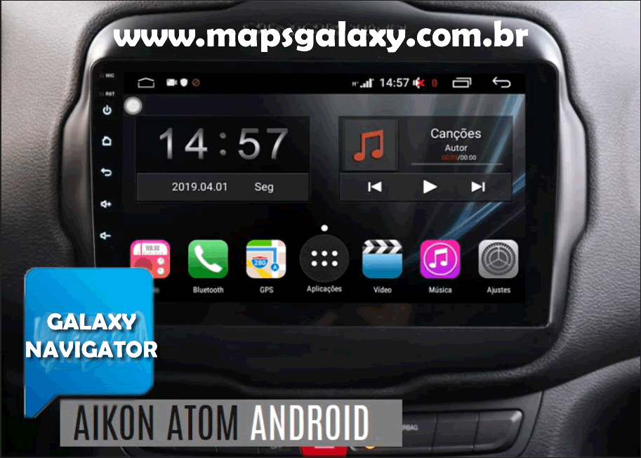 Atualização Gps Central Aikon Atom Android X10 / X2 / X09 / X7 / X6